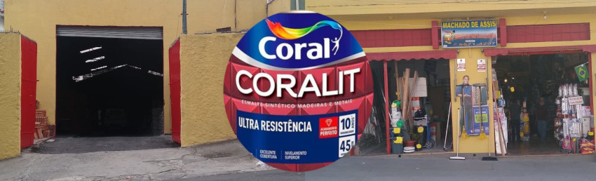 Coral Tinta Esmalte Acrílico Coralit Madeira e Metal - Loja de Material de Construção Machado de Assis, na Aclimação! Vila Mariana Paraiso e região