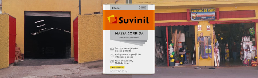 Suvinil Massa Corrida 25kg - Loja de Material de Construção Machado de Assis, na Aclimação!