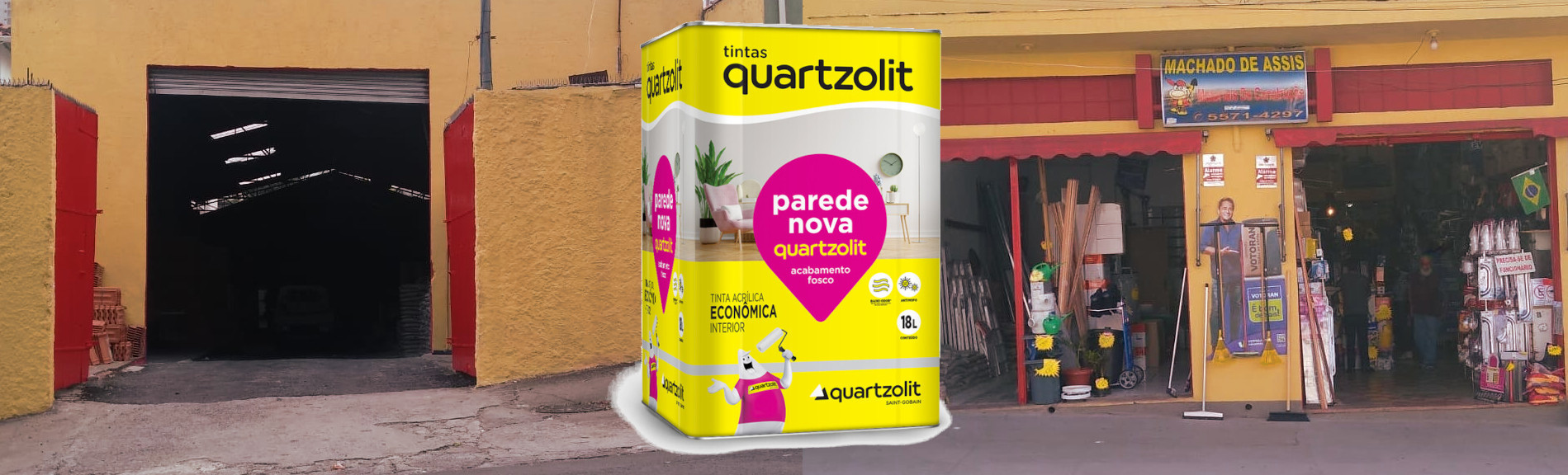 Leia mais sobre o artigo Tinta Acrílica Quartzolit Parede Nova